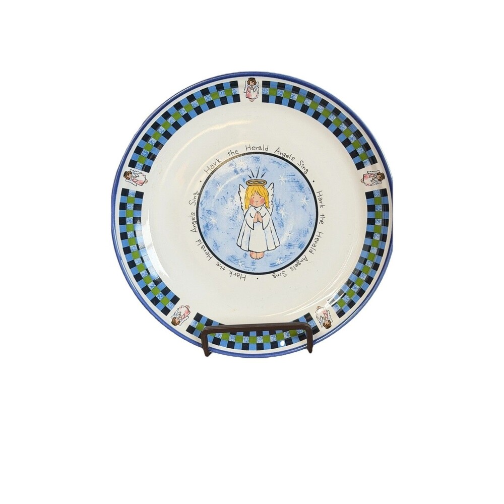 Christmas Angel 7 3/4" salad plate by International China for Walmart 1998